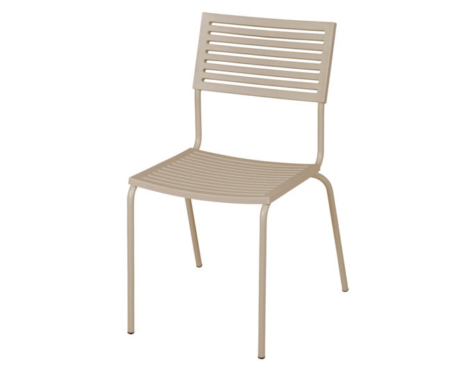 Bodensee Lamello-Gartenstuhl ohne Armlehne in Pastellbraun präsentiert im Onlineshop von KAQTU Design AG. Gartenstuhl ist von Schaffner