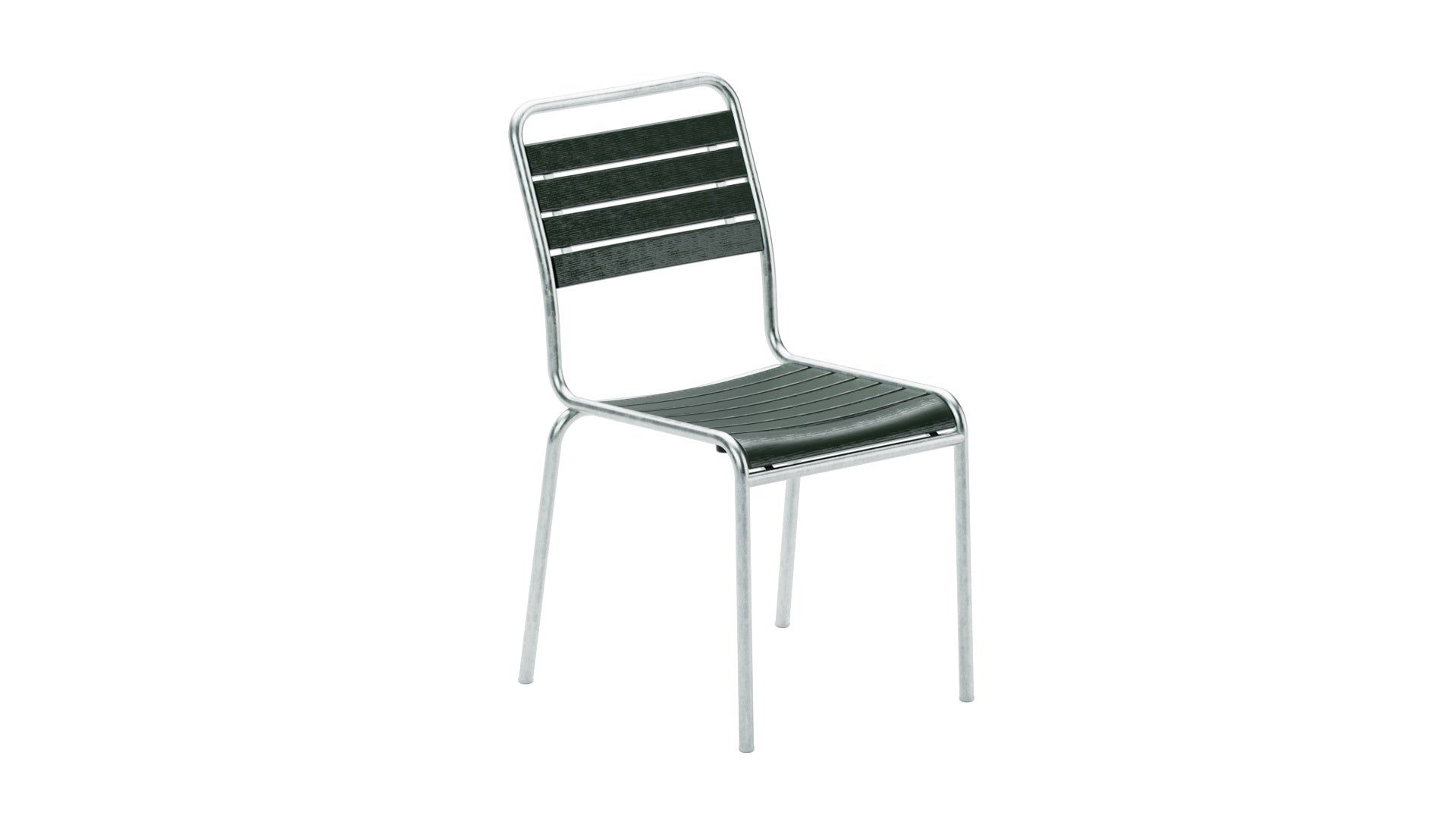 Robuster Rigi Holzlatten-Gartenstuhl ohne Armlehne aus wetterfestem Eschenholz, Schweizer Qualität, zeitloses Design, langlebig und pflegeleicht für Garten und Terrasse.