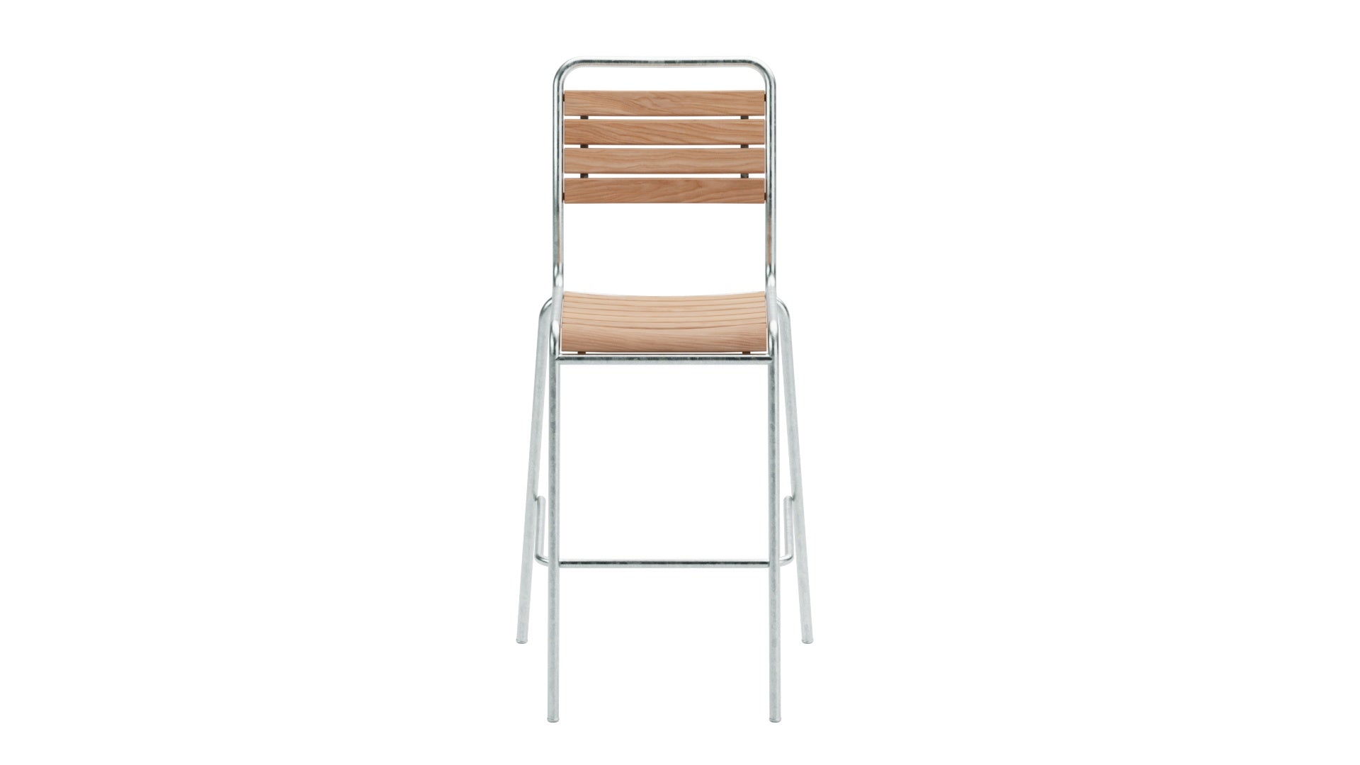 Rigi Holzlatten-Barstuhl ohne Armlehne in Natur geölt präsentiert im Onlineshop von KAQTU Design AG. Outdoor-Barstuhl ist von Schaffner