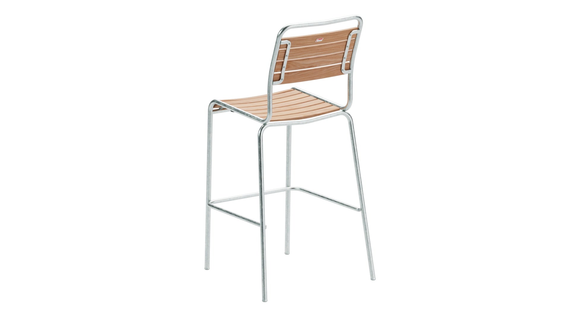Rigi Holzlatten-Barstuhl ohne Armlehne in Natur geölt präsentiert im Onlineshop von KAQTU Design AG. Outdoor-Barstuhl ist von Schaffner
