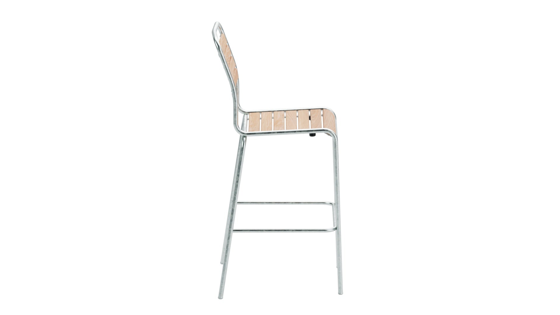 Rigi Holzlatten-Barstuhl ohne Armlehne in Natur geölt präsentiert im Onlineshop von KAQTU Design AG. Outdoor-Barstuhl ist von Schaffner