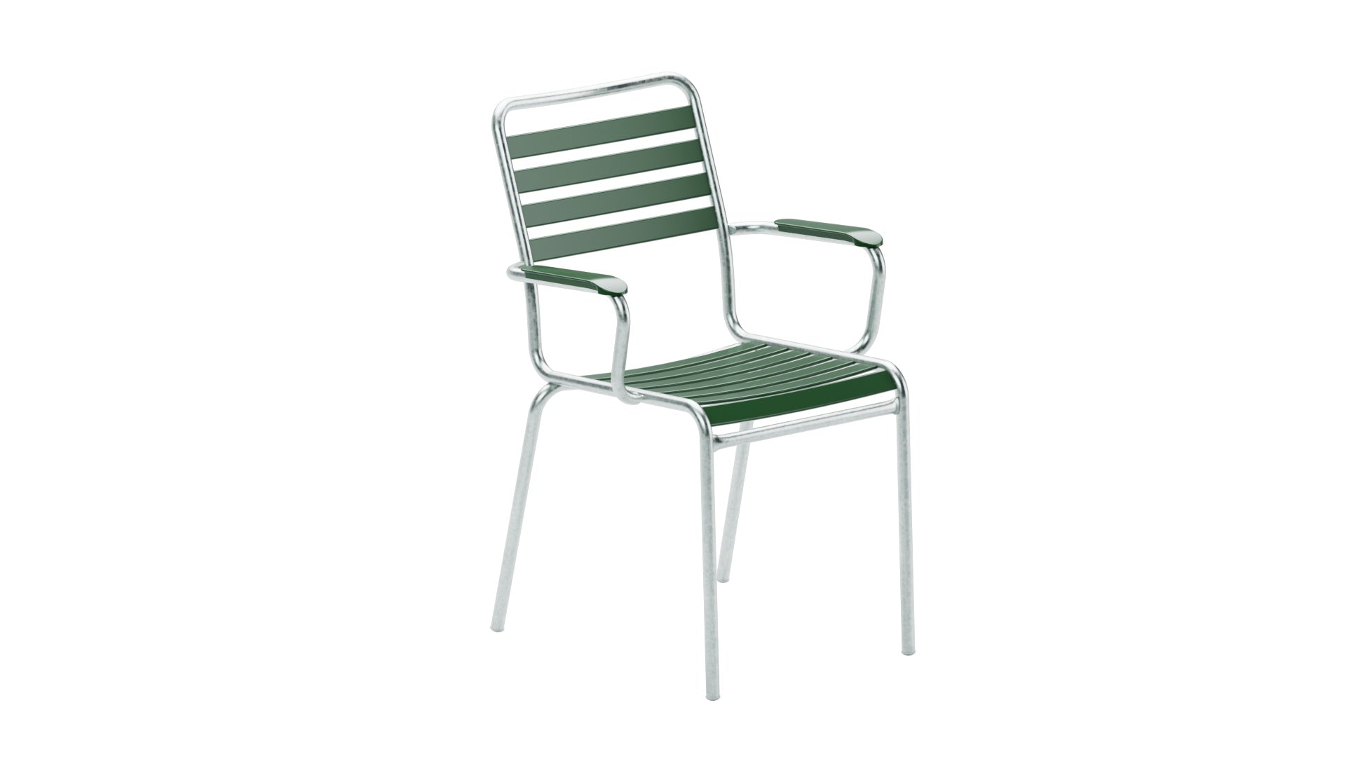 Rigi Lättli-Gartenstuhl mit Armlehne in Tannengrün präsentiert im Onlineshop von KAQTU Design AG. Gartenstuhl mit Armlehnen ist von Schaffner