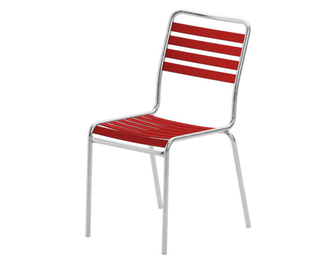 Rigi Lättli-Gartenstuhl ohne Armlehne in Rot präsentiert im Onlineshop von KAQTU Design AG. Gartenstuhl ist von Schaffner