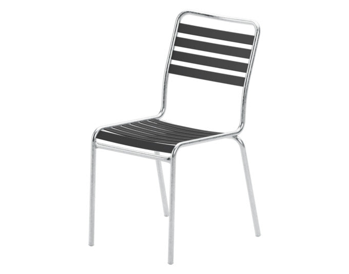 Rigi Lättli-Gartenstuhl ohne Armlehne in Anthrazit präsentiert im Onlineshop von KAQTU Design AG. Gartenstuhl ist von Schaffner