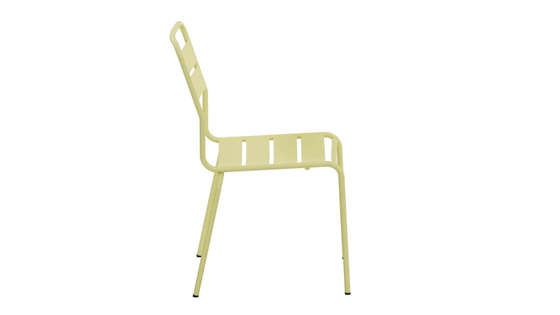 Robuster Glarus Metall-Gartenstuhl ohne Armlehne, wetterfest, UV-beständig, langlebig, Schweizer Qualität, pflegeleicht, perfekt für Garten, Terrasse & Gastronomie.