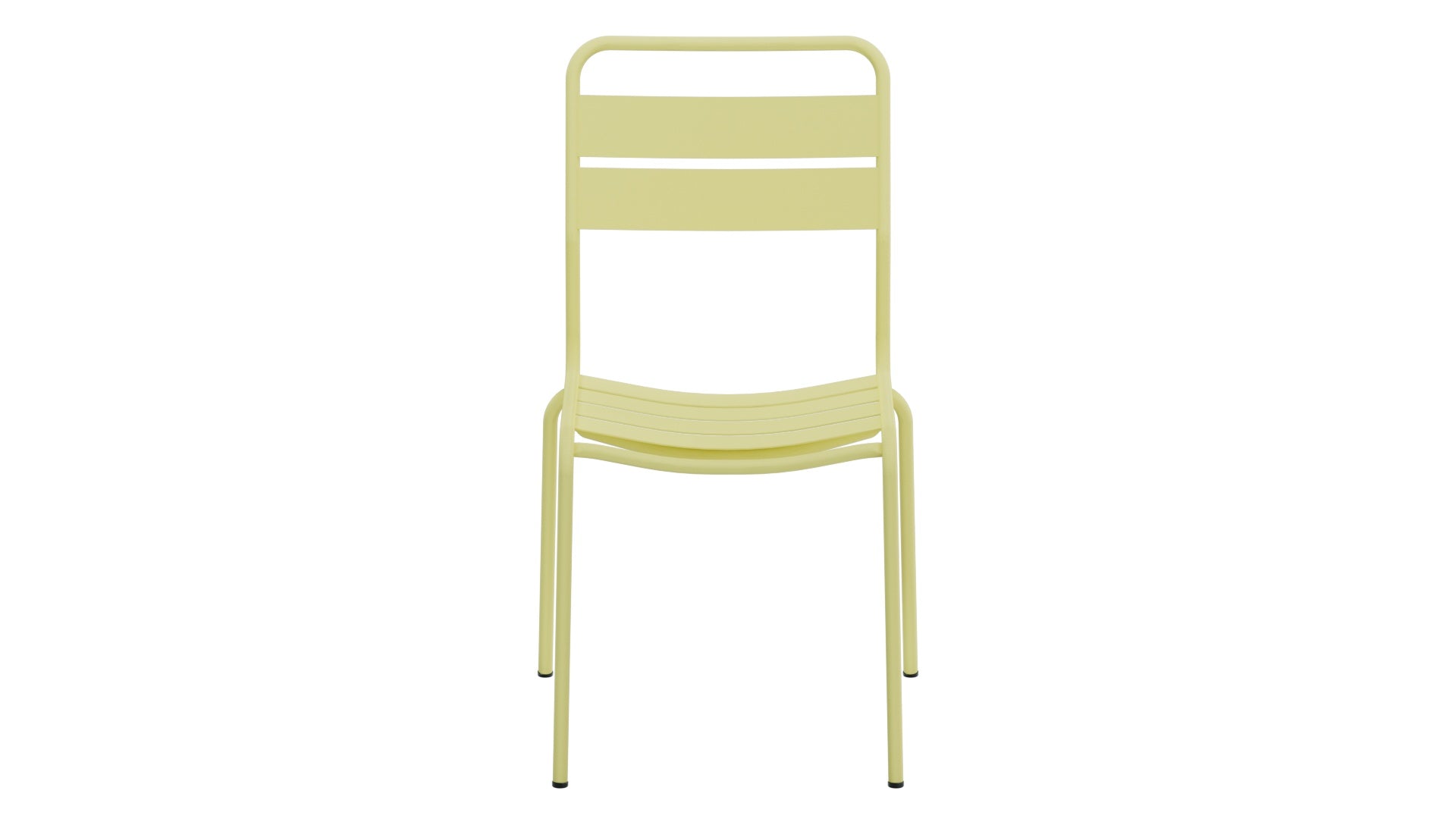 Robuster Glarus Metall-Gartenstuhl ohne Armlehne, wetterfest, UV-beständig, langlebig, Schweizer Qualität, pflegeleicht, vielseitig für Garten & Gastronomie.