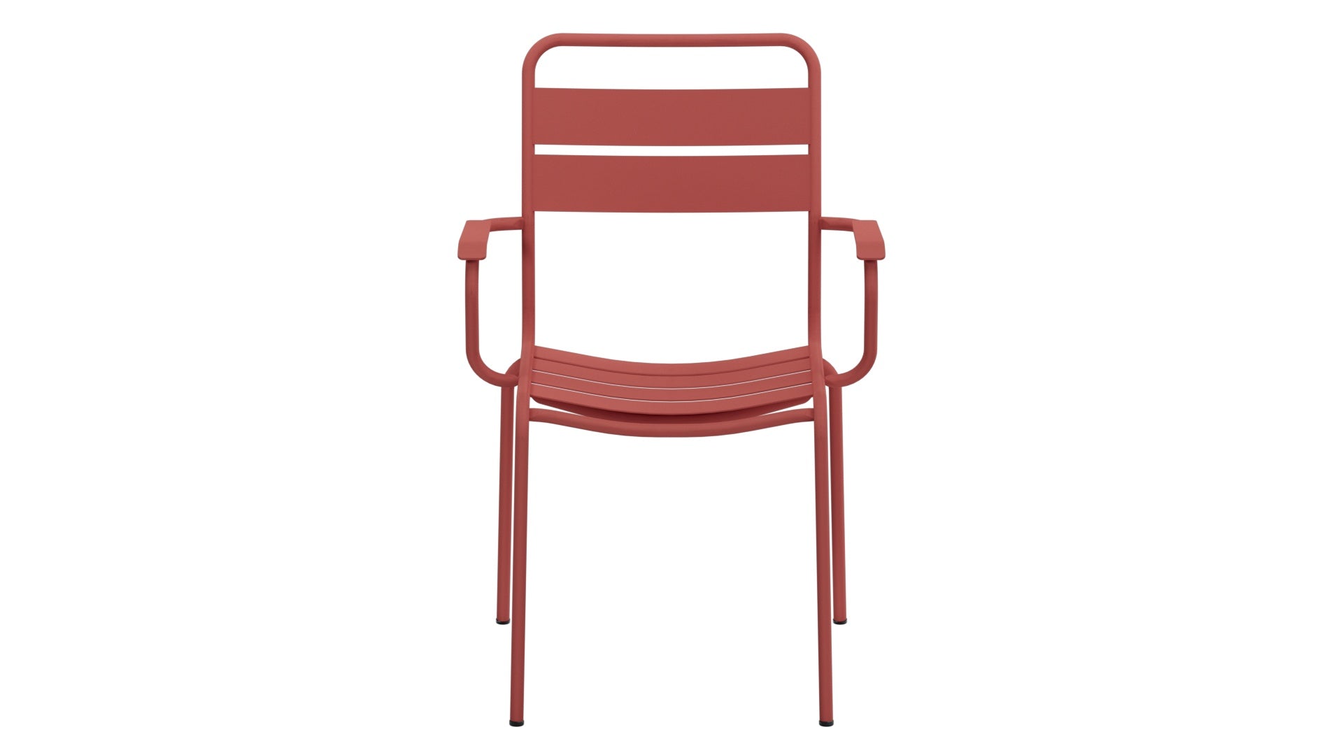 Glarus Ganzmetall-Gartenstuhl mit Armlehne aus verzinktem Stahl, wetterfest, langlebig, in vielfältigen Farben, ideal für Garten, Terrasse und öffentliche Bereiche.