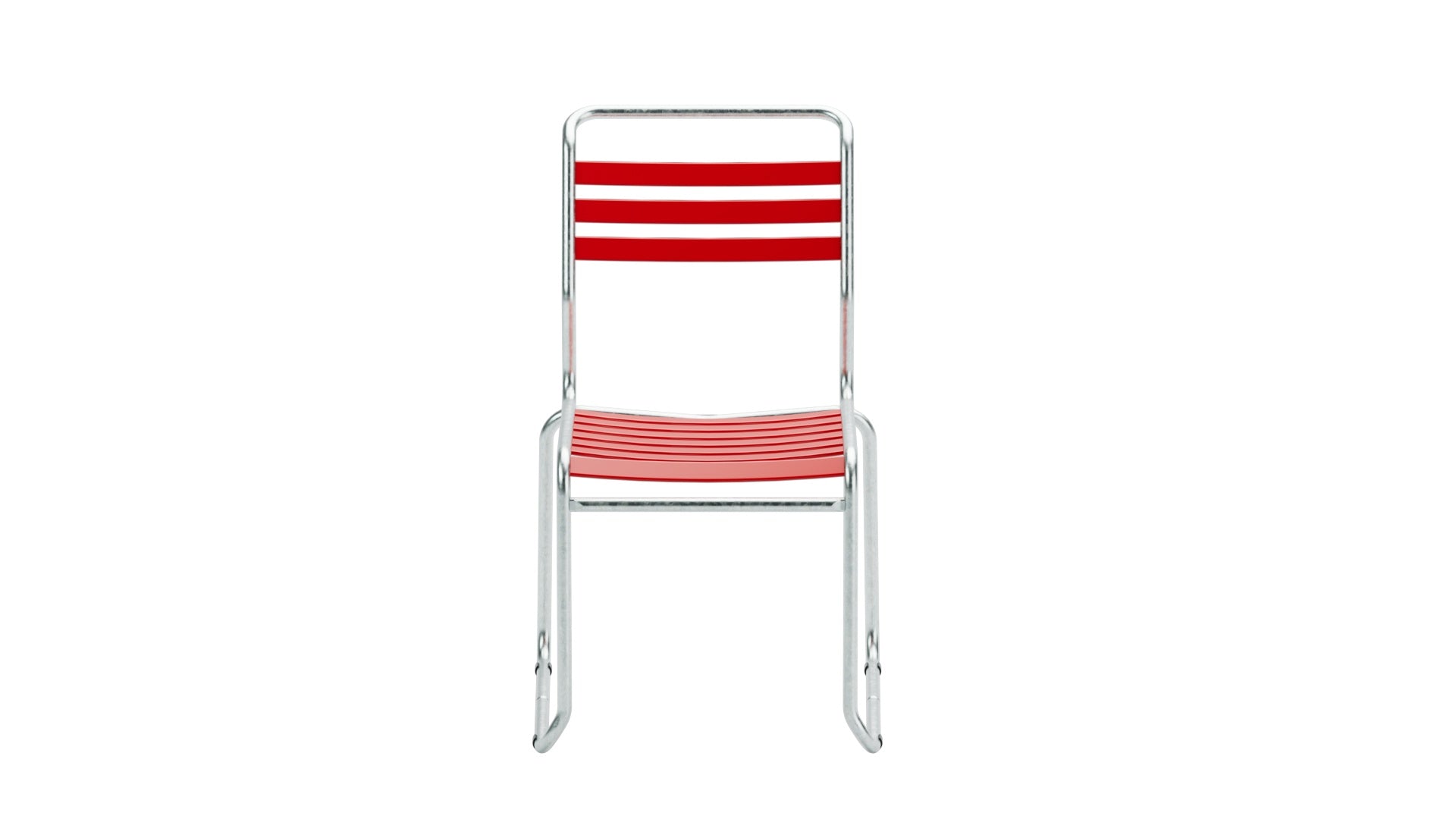 Säntis Lättli-Gartenstuhl ohne Armlehne Kufen in Rot präsentiert im Onlineshop von KAQTU Design AG. Gartenstuhl ist von Schaffner