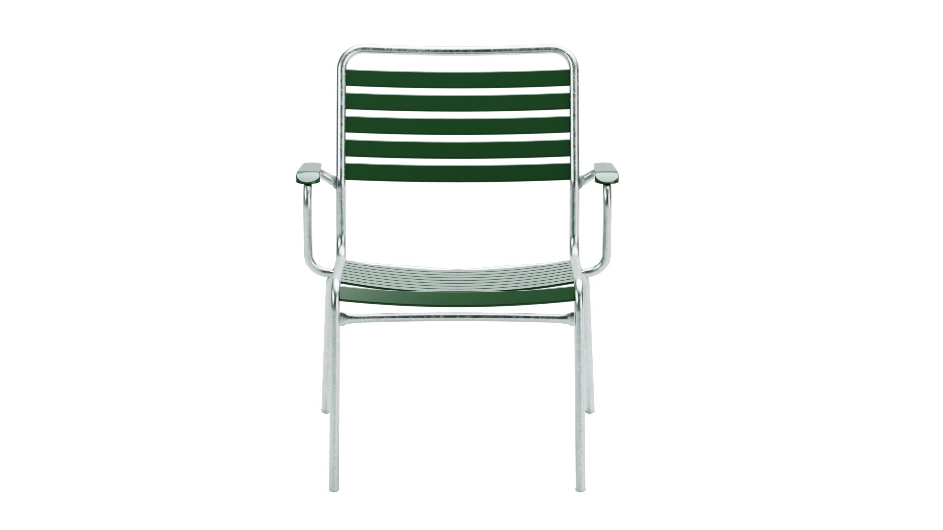 Rigi Lättli-Salonsessel mit Armlehne in Tannengrün präsentiert im Onlineshop von KAQTU Design AG. Gartenstuhl mit Armlehnen ist von Schaffner