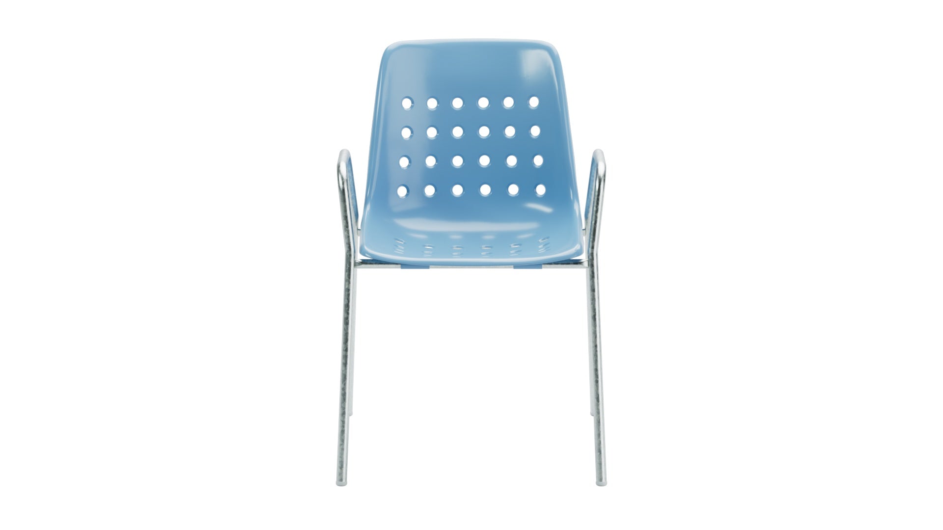 Bermuda Schalen-Gartenstuhl mit Armlehne rund in Pastellblau präsentiert im Onlineshop von KAQTU Design AG. Gartenstuhl mit Armlehnen ist von Schaffner