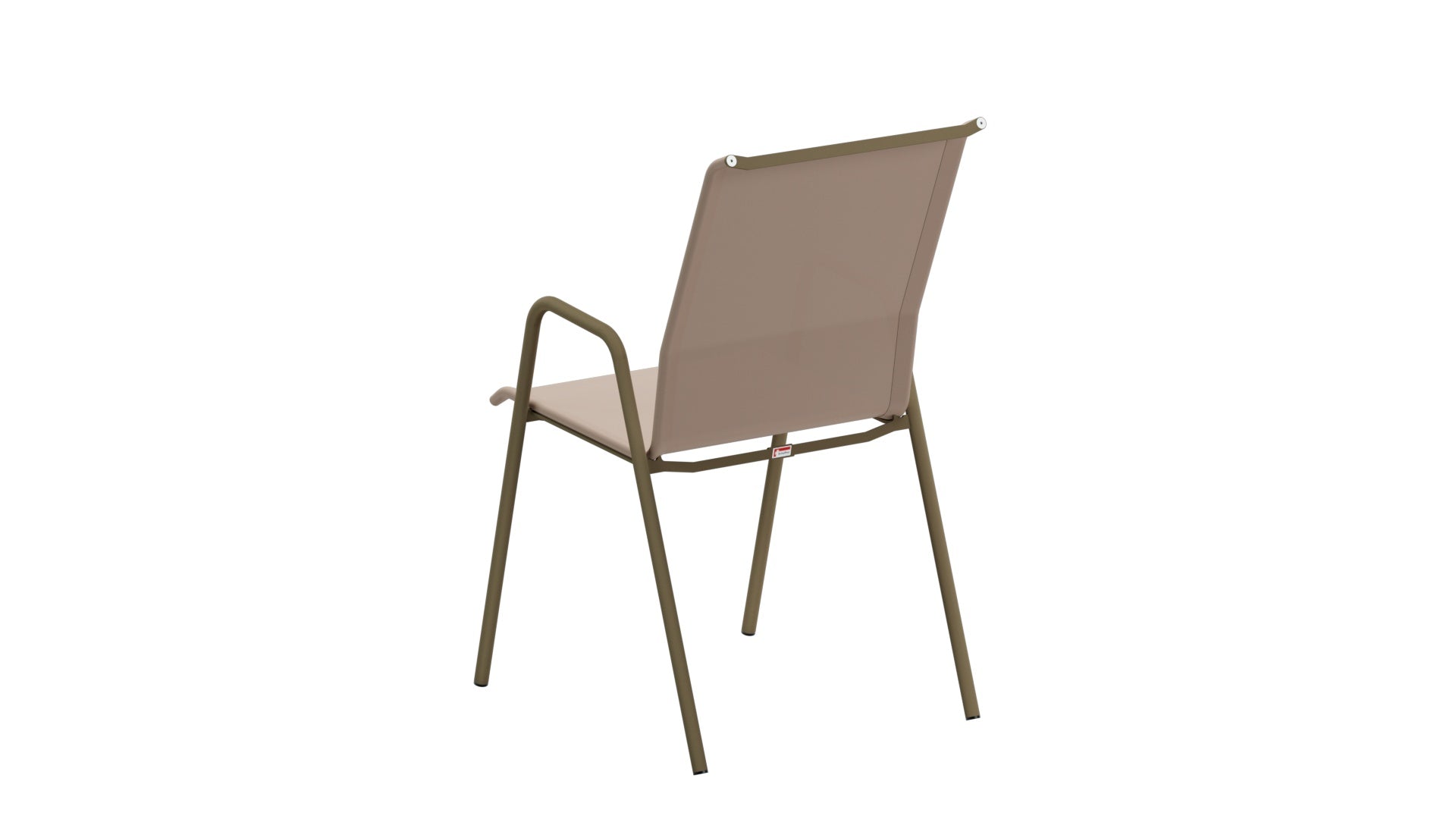 Locarno Textil-Gartenstuhl mit Armlehne in Braun präsentiert im Onlineshop von KAQTU Design AG. Gartenstuhl ist von Schaffner