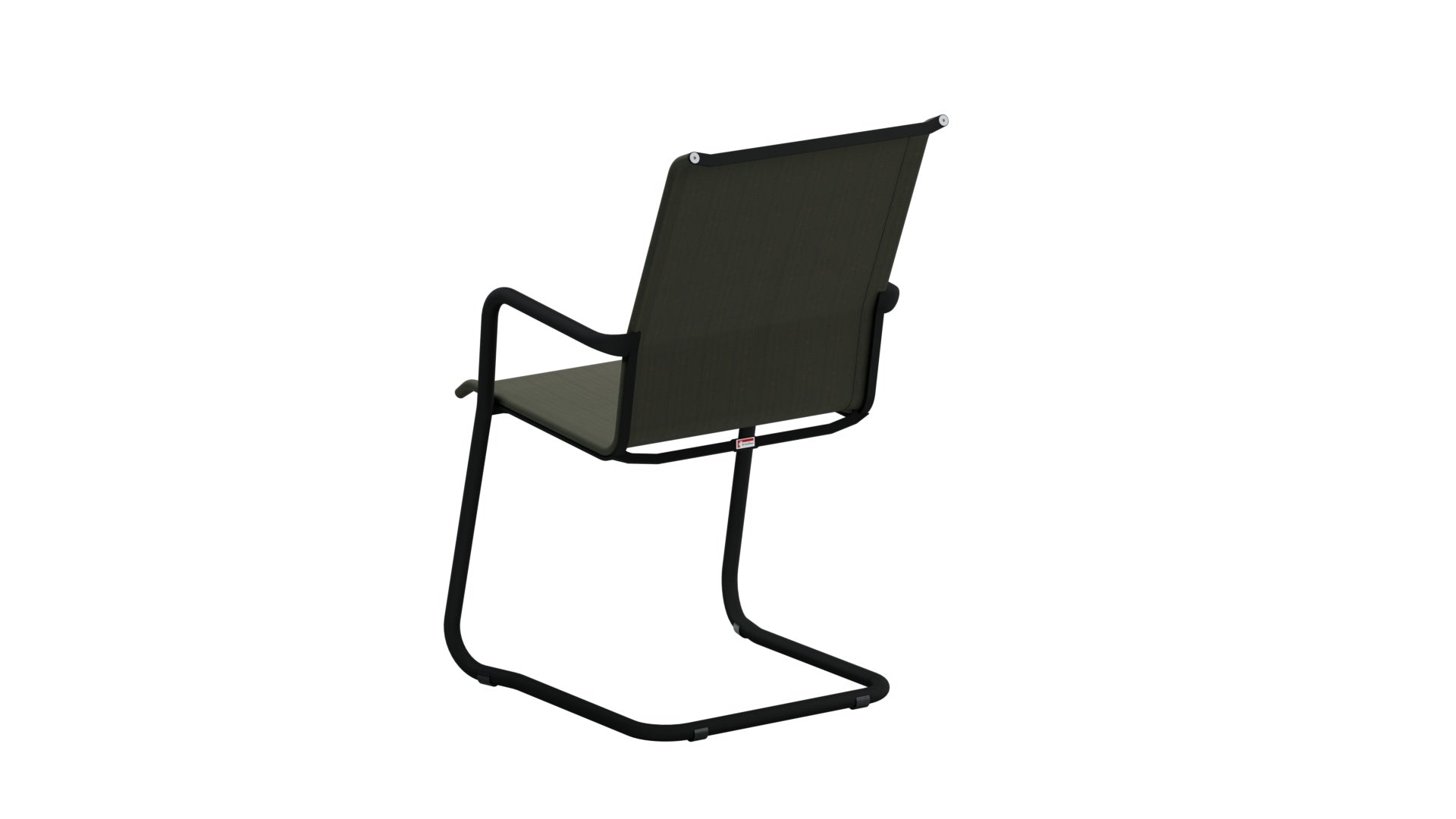 Eleganter Freischwinger von Schaffner mit Armlehnen, wetterfestem Textil aus Batyline®, stapelbar, langlebig und in vielfältigen Farben für Ihren Garten.