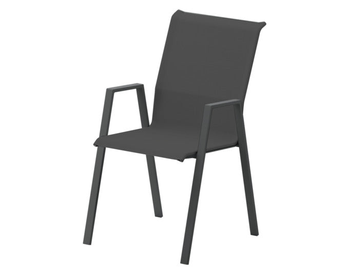 Luzern Textil-Sessel mit Armlehne Comfort in Grau präsentiert im Onlineshop von KAQTU Design AG. Gartenstuhl mit Armlehnen ist von Schaffner