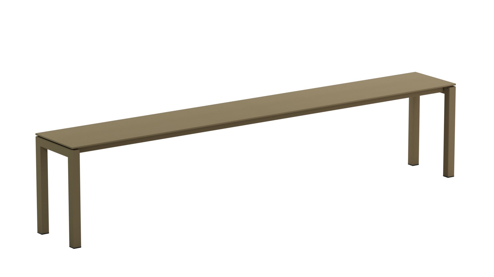 Luzern Glasfaser-Gartenbank 206x32 in Champagner präsentiert im Onlineshop von KAQTU Design AG. Gartenbank ist von Schaffner