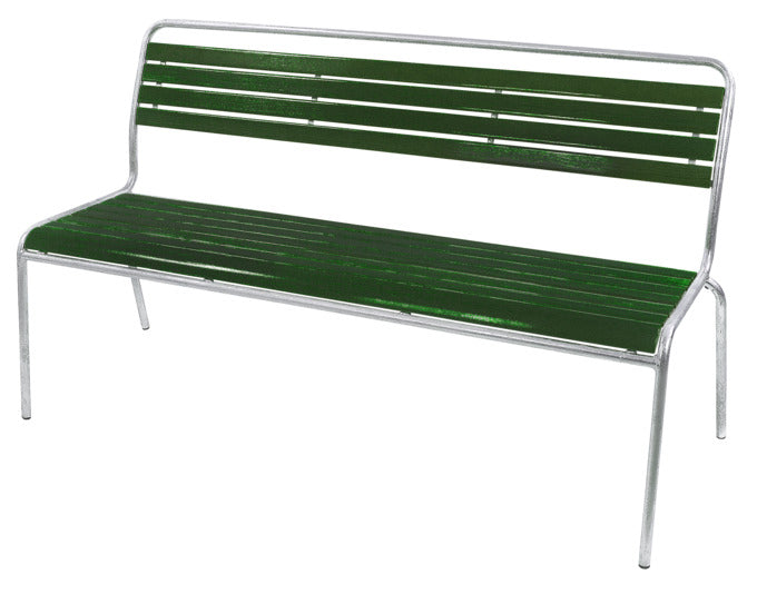 Rigi Holzlatten-3er-Gartenbank ohne Armlehne in Tannengrün präsentiert im Onlineshop von KAQTU Design AG. Gartenbank ist von Schaffner