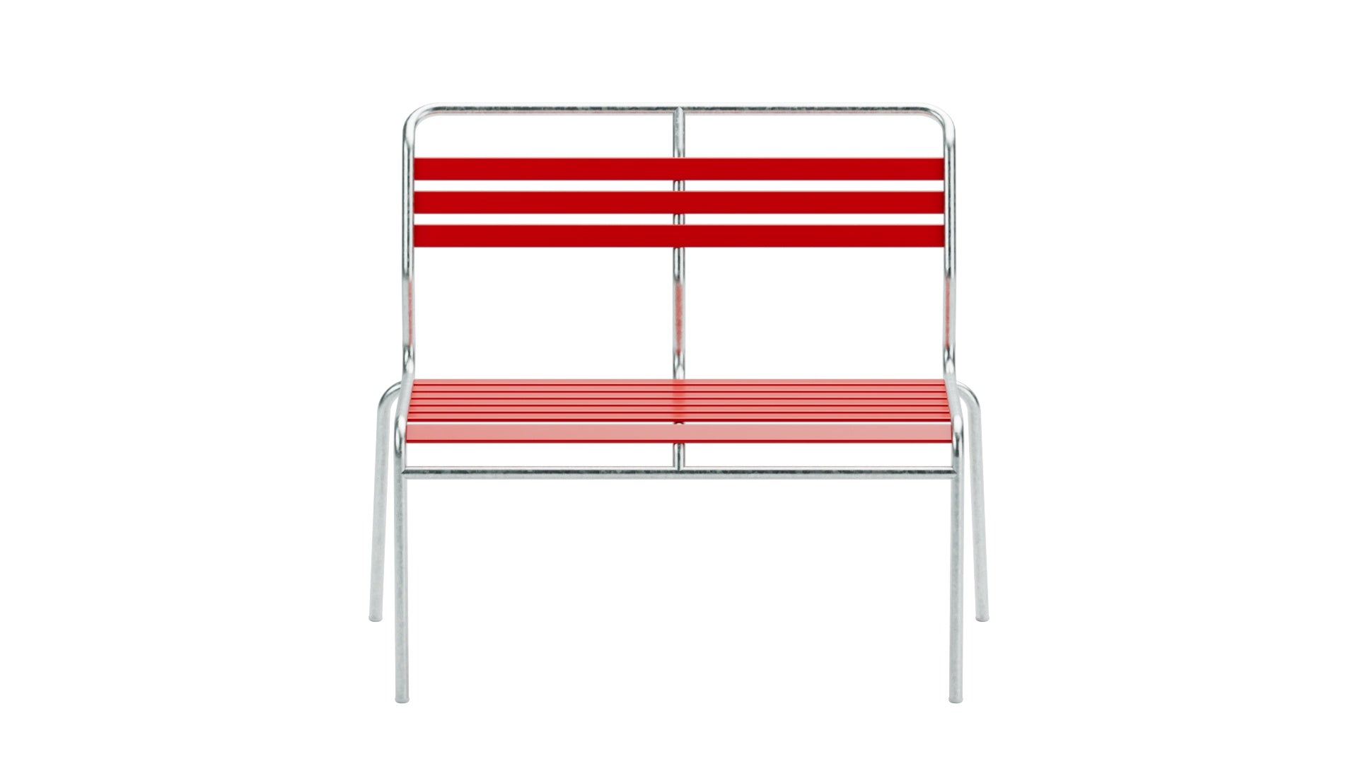 Säntis Lättli-2er Gartenbank ohne Armlehne in Rot präsentiert im Onlineshop von KAQTU Design AG. Gartenbank ist von Schaffner