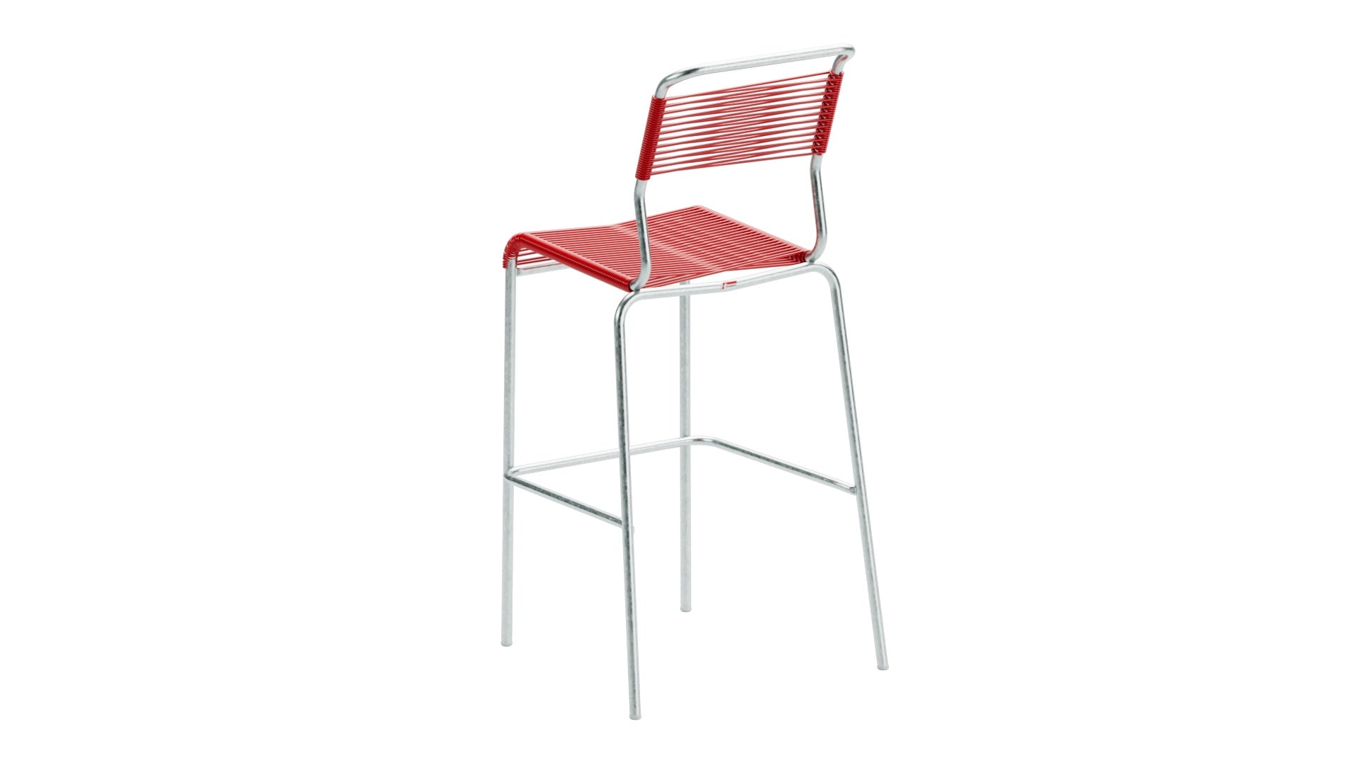 Hochwertiger Säntis Spaghetti-Barstuhl ohne Armlehne, wetterfest, UV-beständig, aus recyceltem OceanYarn®, perfekt für Garten, Terrasse und Outdoor-Bereiche.