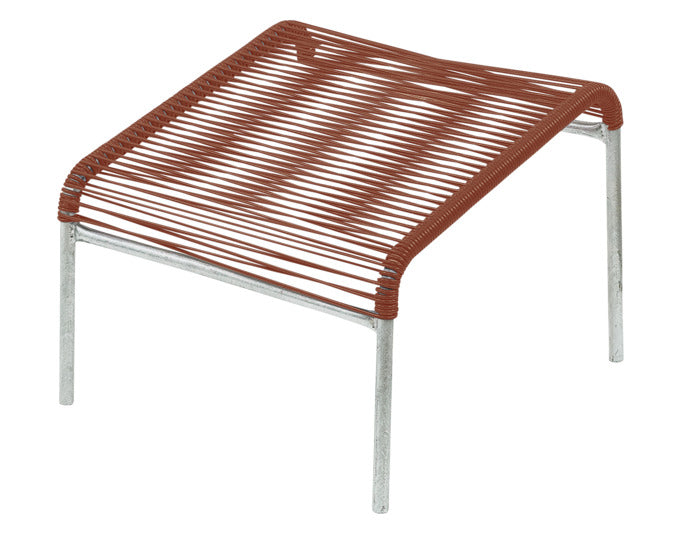 Säntis Spaghetti-Fusshocker in Pastellterracotta präsentiert im Onlineshop von KAQTU Design AG. Hocker Outdoor ist von Schaffner