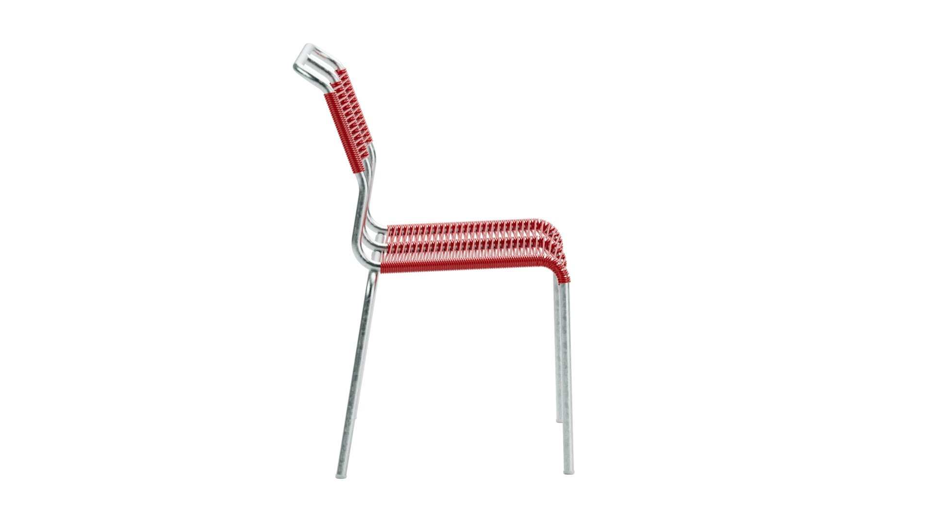 Säntis Spaghetti-2er Gartenbank ohne Armlehne in Rot präsentiert im Onlineshop von KAQTU Design AG. Gartenbank ist von Schaffner