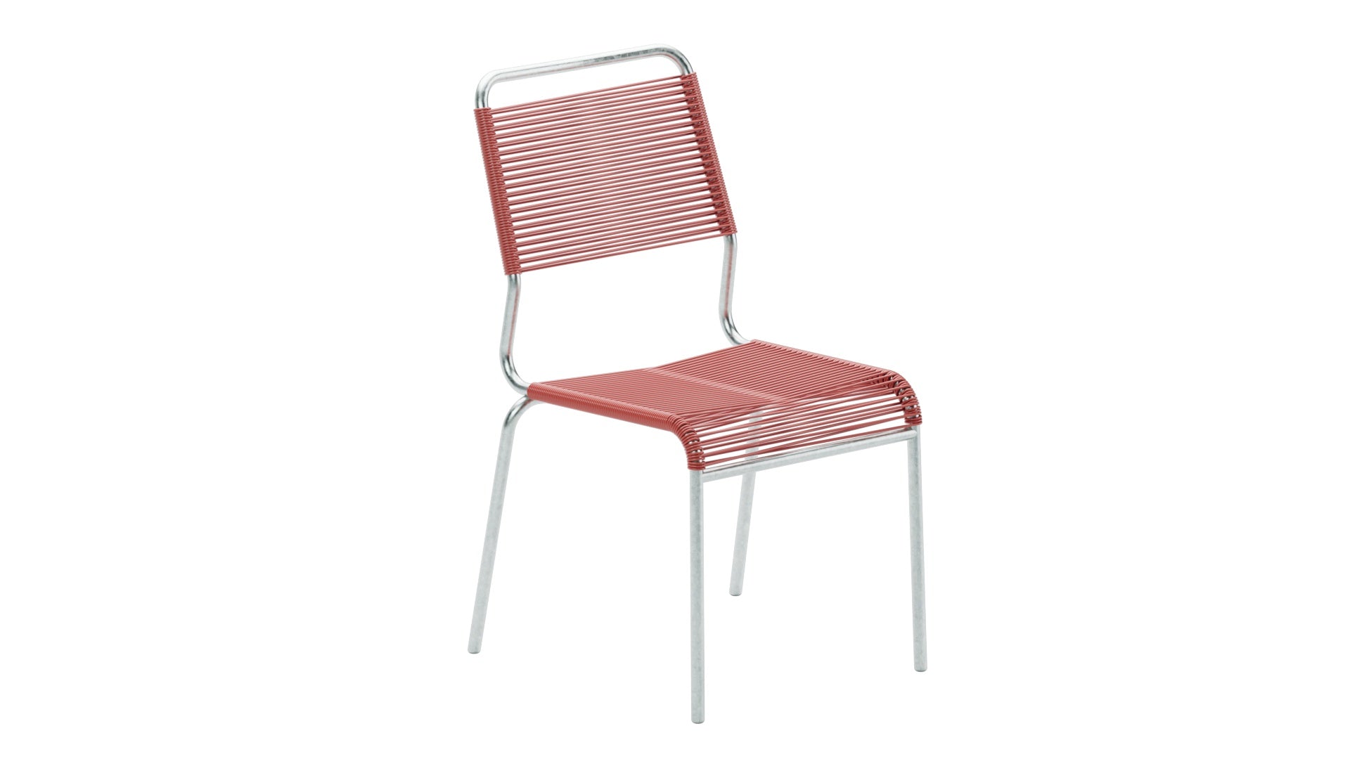 Rigi Spaghetti-Gartenstuhl ohne Armlehne Comfort in Ahornrot präsentiert im Onlineshop von KAQTU Design AG. Gartenstuhl ist von Schaffner
