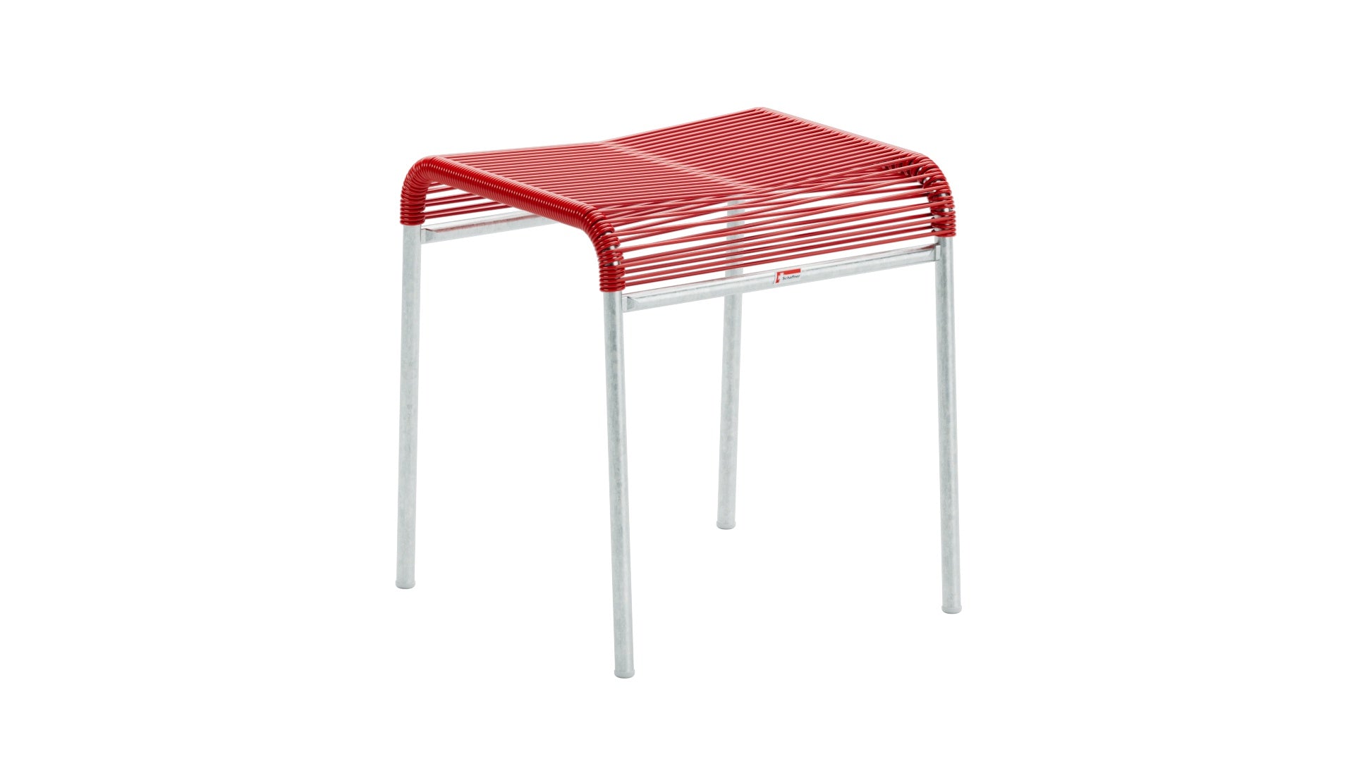 Schaffner Säntis Spaghetti-1er-Hocker aus langlebigem, wetterfestem OceanYarn®-Material, Schweizer Qualität, ideal für Terrasse, Balkon und Garten.