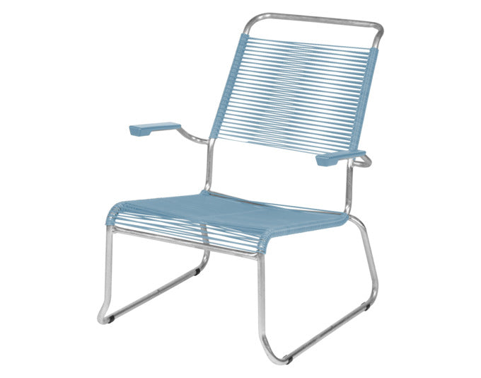 Genießen Sie Komfort und Eleganz mit dem Säntis Kufen-Hochlehner Spaghetti von Schaffner – ideal für entspannte Stunden im Freien.