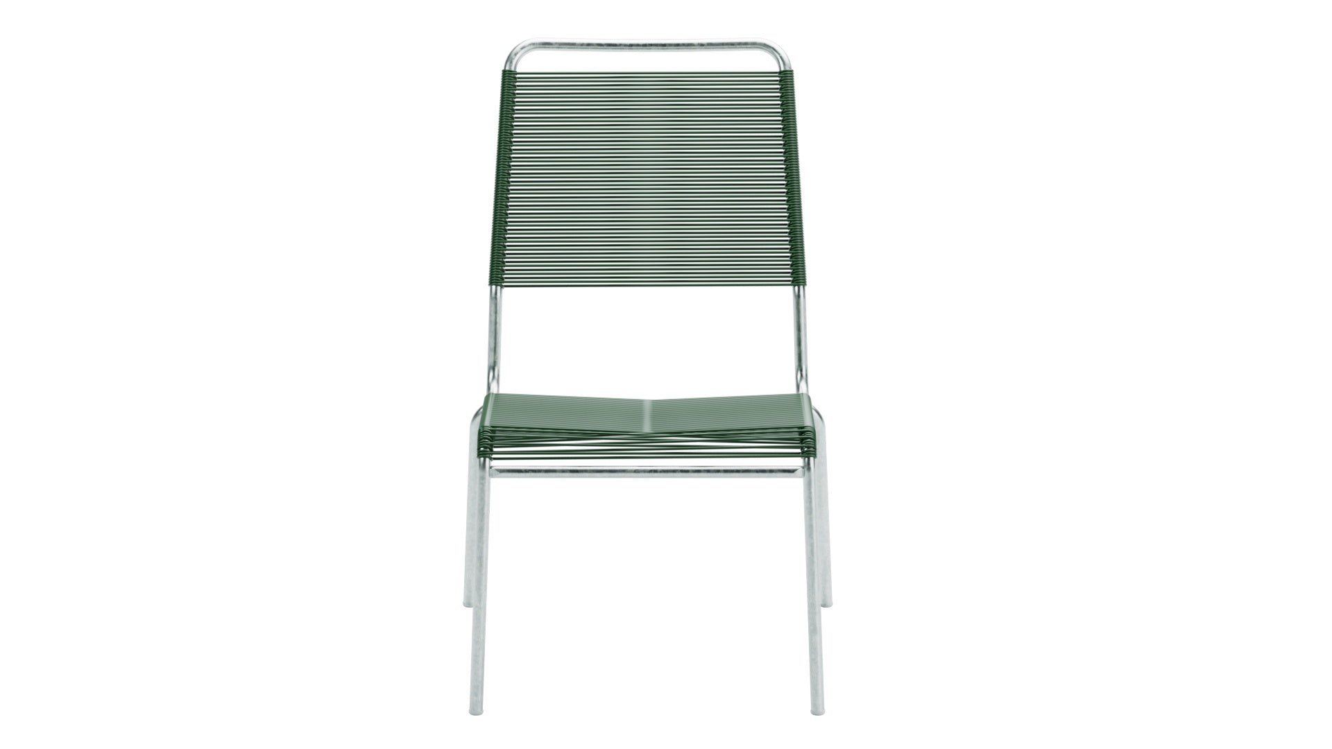 Rigi Spaghetti-Salonsessel ohne Armlehne in Tannengrün präsentiert im Onlineshop von KAQTU Design AG. Outdoor-Sessel ist von Schaffner