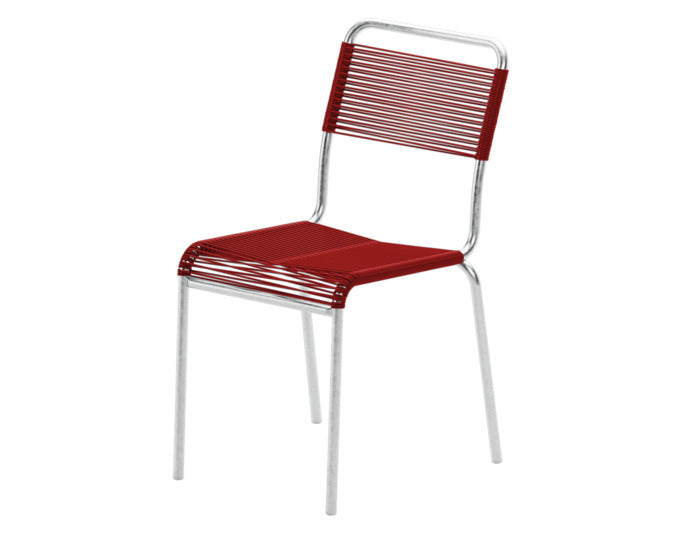 Rigi Spaghetti-Gartenstuhl ohne Armlehne in Rot präsentiert im Onlineshop von KAQTU Design AG. Gartenstuhl ist von Schaffner