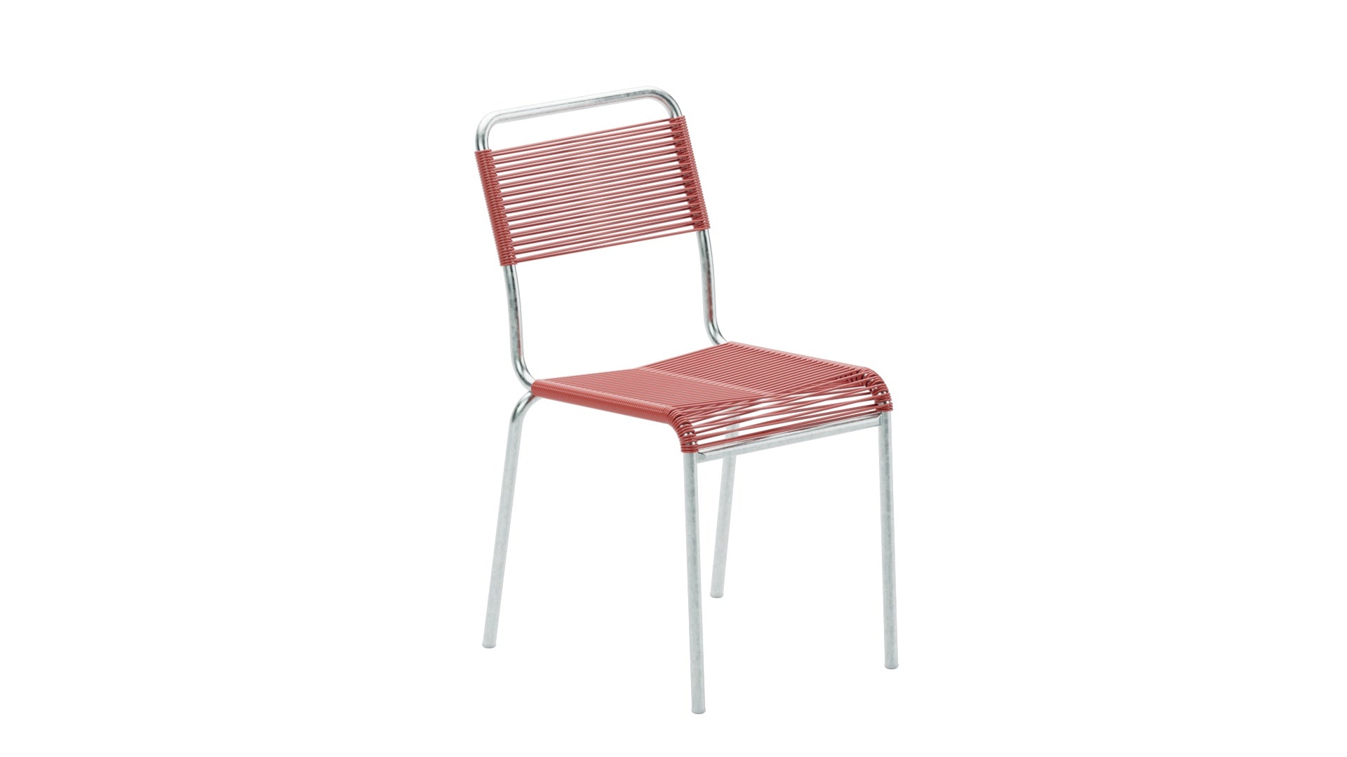 Rigi Spaghetti-Gartenstuhl ohne Armlehne in Ahornrot präsentiert im Onlineshop von KAQTU Design AG. Gartenstuhl ist von Schaffner