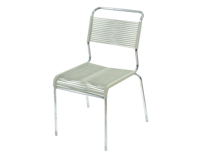 Säntis Spaghetti-Gartenstuhl ohne Armlehne in Pastellgrün / Feuerverzinkt präsentiert im Onlineshop von KAQTU Design AG. Gartenstuhl ist von Schaffner