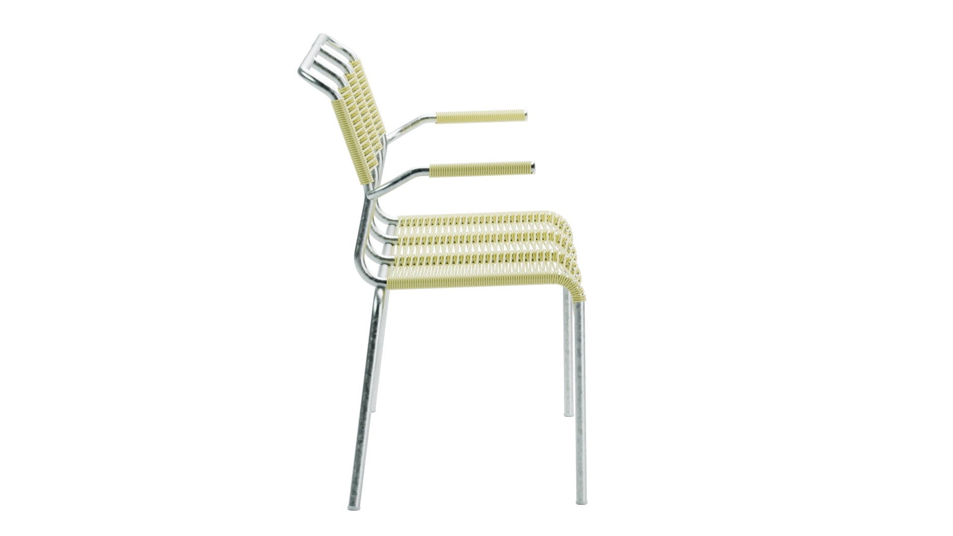 Elegante 3er-Gartenbank mit Armlehnen aus wetterfestem OceanYarn® von Schaffner, langlebig, nachhaltig, perfekt für Garten, Balkon und Terrasse.