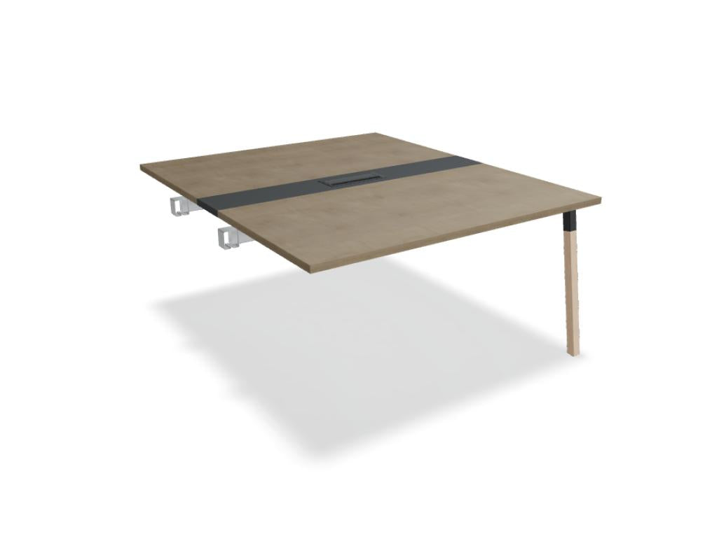 Ogi W SW33L - Konferenztisch mit Holzbeinen in Honigeiche präsentiert im Onlineshop von KAQTU Design AG. Konferenztisch ist von Mdd