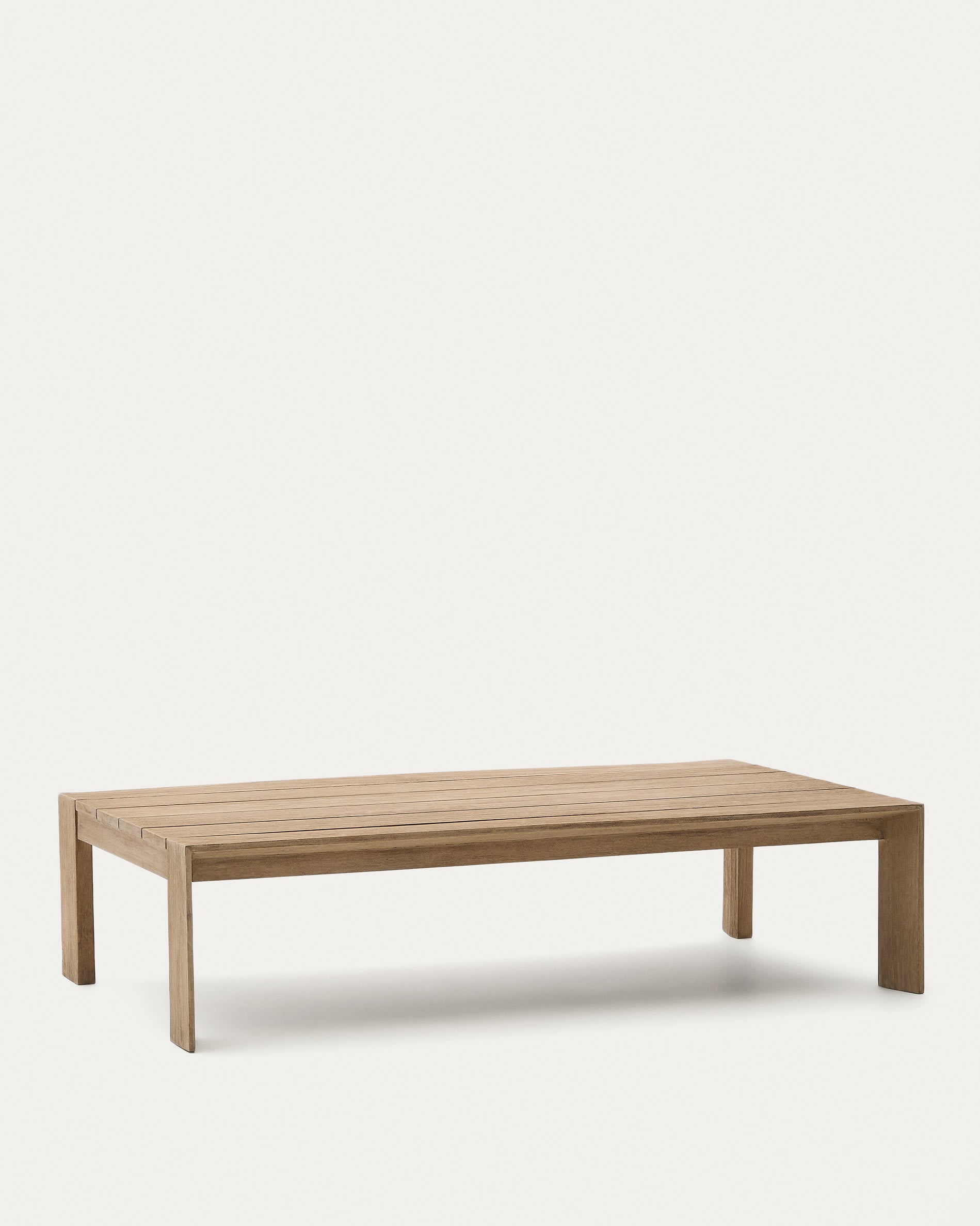 Eleganter Couchtisch aus Akazienholz, 82,5 x 140 cm, mit klarem Finish, von Kave Home, robust und zeitlos im Design.