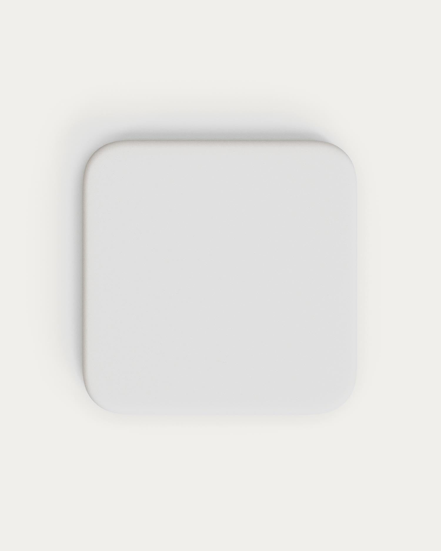 Tischplatte Lura aus weissem Zement 70 x 70 cm in Weiss präsentiert im Onlineshop von KAQTU Design AG. Gartentisch ist von Kave Home