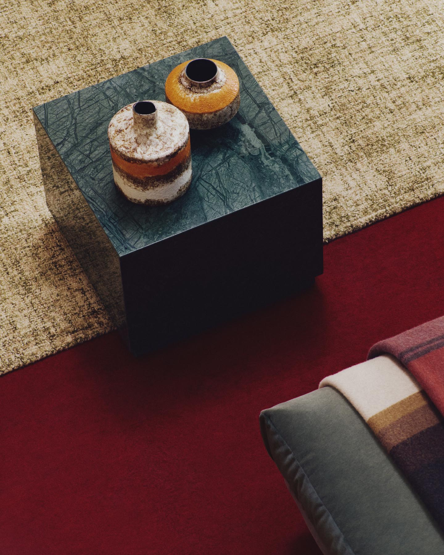 Beistelltisch Sorein aus grünem Marmor, 50 x 50 cm in Grün präsentiert im Onlineshop von KAQTU Design AG. Beistelltisch ist von Kave Home