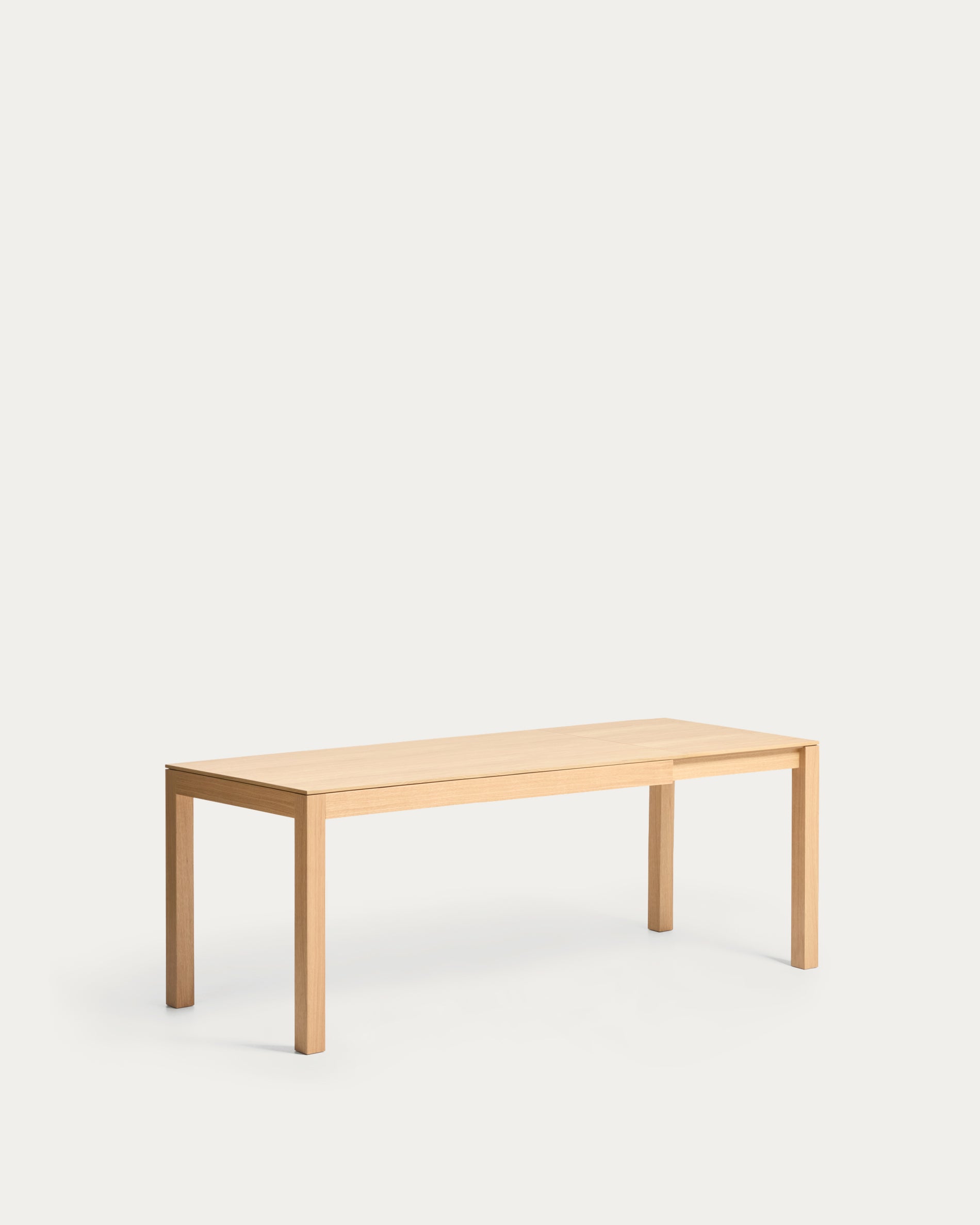 Ausziehtisch Narevi aus Eichenfurnier mit naturfarbenem Finish 170 (230) x 80 cm in Braun präsentiert im Onlineshop von KAQTU Design AG. Esstisch ist von Kave Home