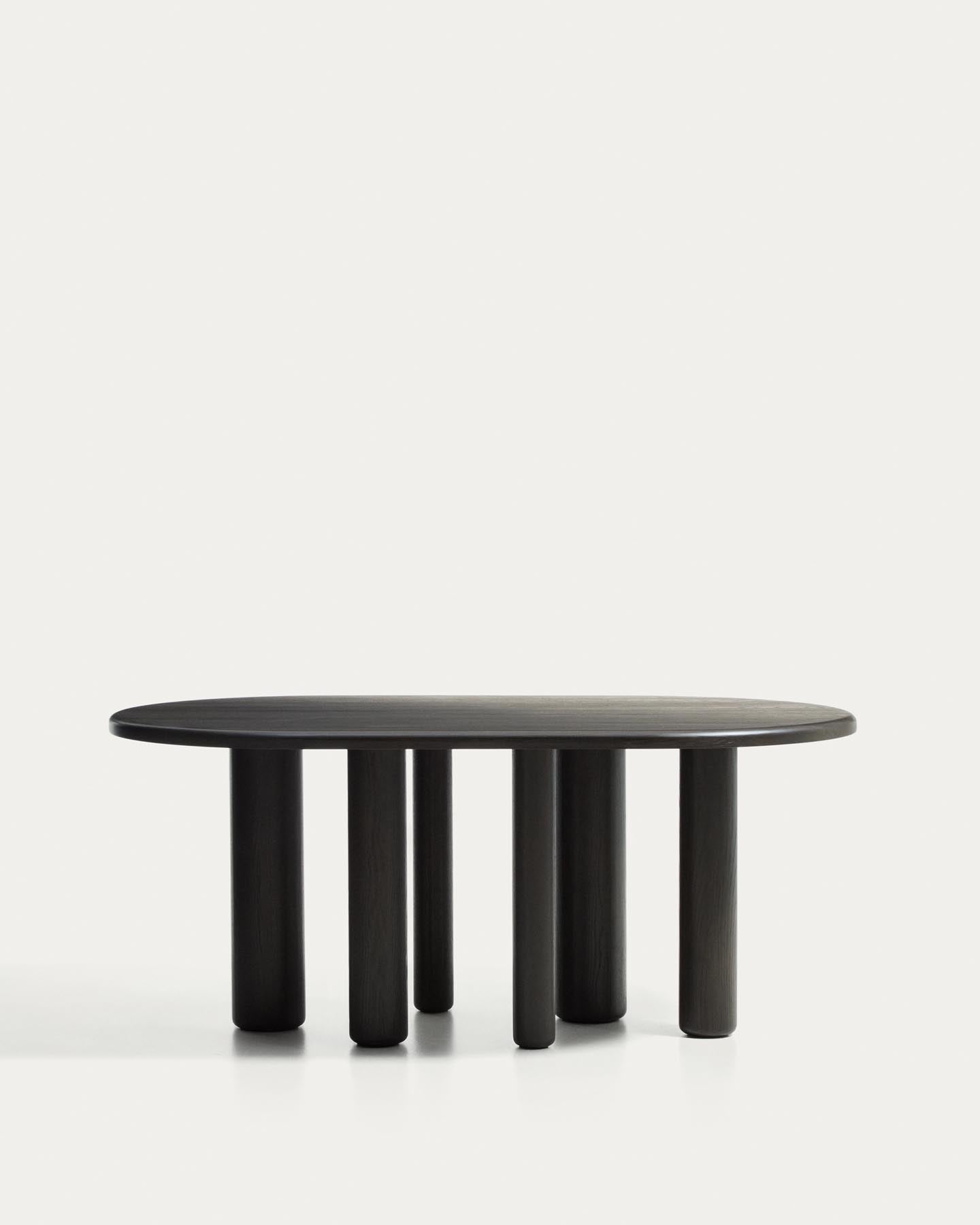 Mailen ovaler Tisch aus Eschenfurnier mit dunklem Finish Ø 180 x 105 cm in Dunkelbraun präsentiert im Onlineshop von KAQTU Design AG. Esstisch ist von Kave Home