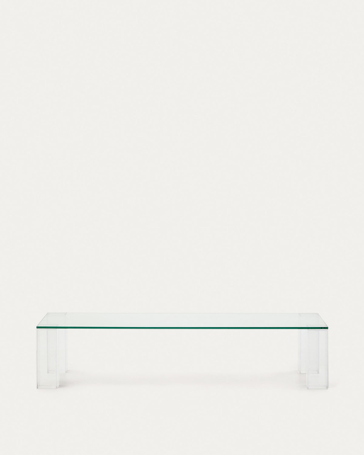 Couchtisch Adularia aus transparentem gehärtetem Glas 140 x 60 cm in Transparent präsentiert im Onlineshop von KAQTU Design AG. Couchtisch ist von Kave Home