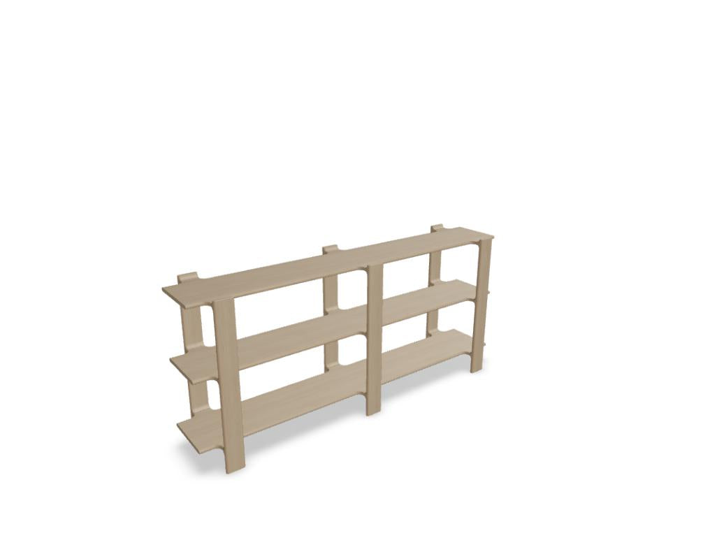Holz-Regal Ligo LGB2089 von Tamo, stilvolles Standregal mit sauberem Finish und offenen Ablagen, ideal zur Aufbewahrung von Büchern und Dekorationen.