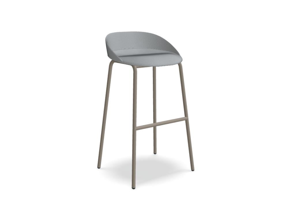 Team TE01HF - Barhocker gespolstert in Khaki präsentiert im Onlineshop von KAQTU Design AG. Outdoor-Barstuhl ist von Mdd