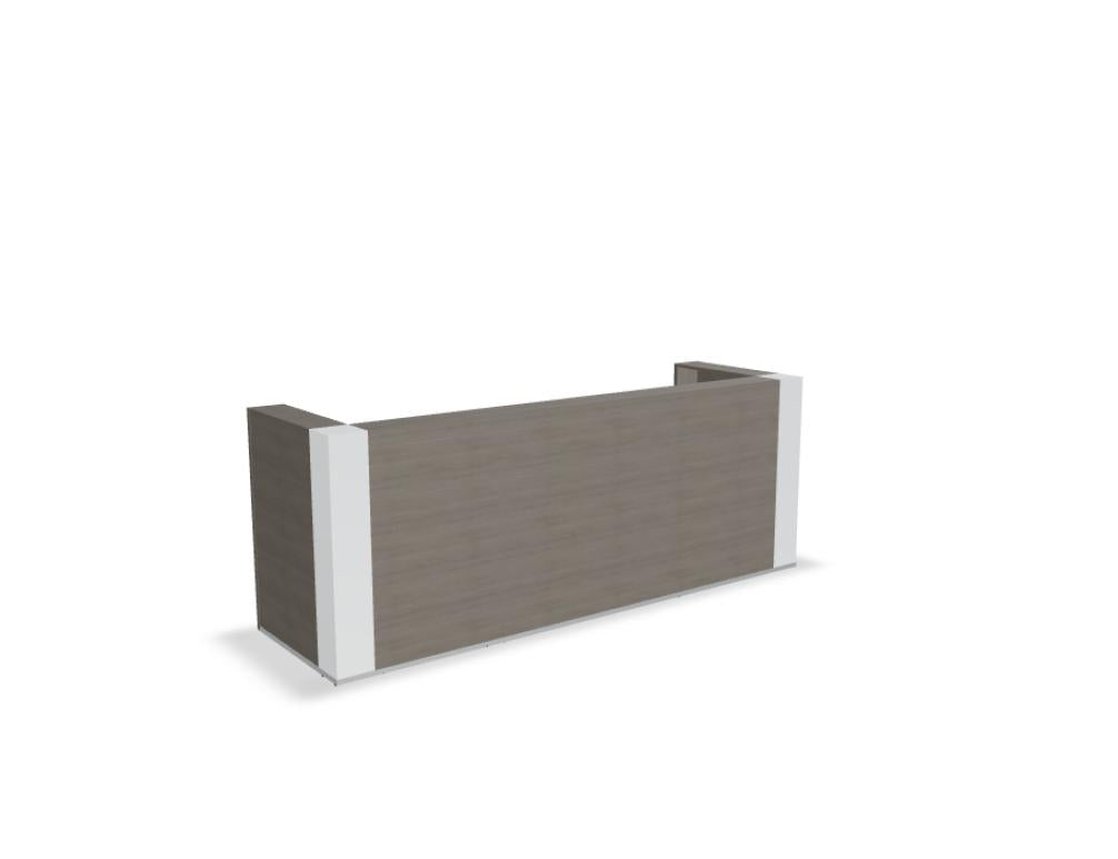 Tera TRA123 - modulare Empfangstheke in Eiche Grau präsentiert im Onlineshop von KAQTU Design AG. Empfangsdesk ist von Mdd
