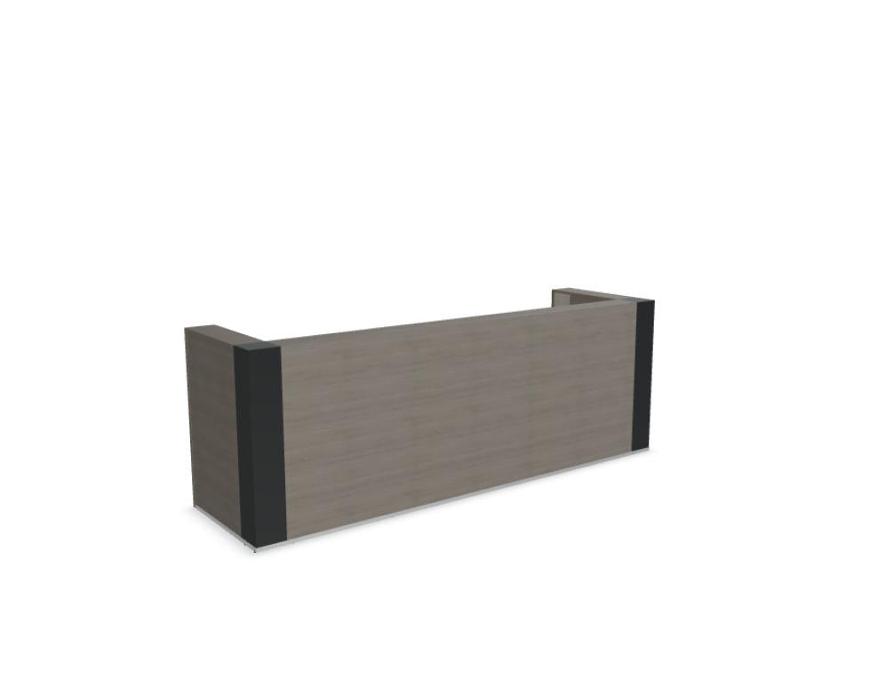 Tera TRA124 - modulare Empfangstheke in Eiche Grau präsentiert im Onlineshop von KAQTU Design AG. Empfangsdesk ist von Mdd