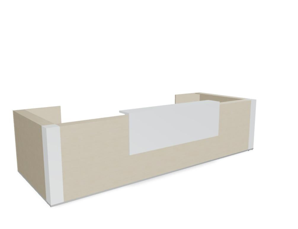 Tera TRA32 - modulare Empfangstheke in Eiche Grau präsentiert im Onlineshop von KAQTU Design AG. Empfangsdesk ist von Mdd