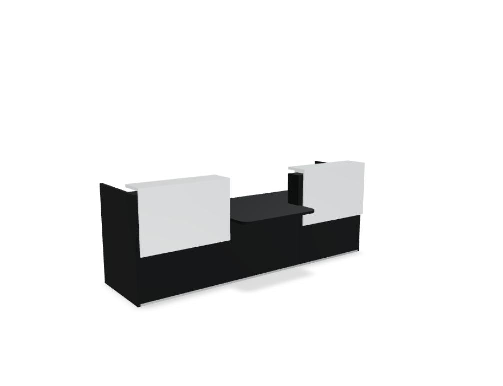 Tera TRA33 - modulare Empfangstheke in Eiche Grau präsentiert im Onlineshop von KAQTU Design AG. Empfangsdesk ist von Mdd