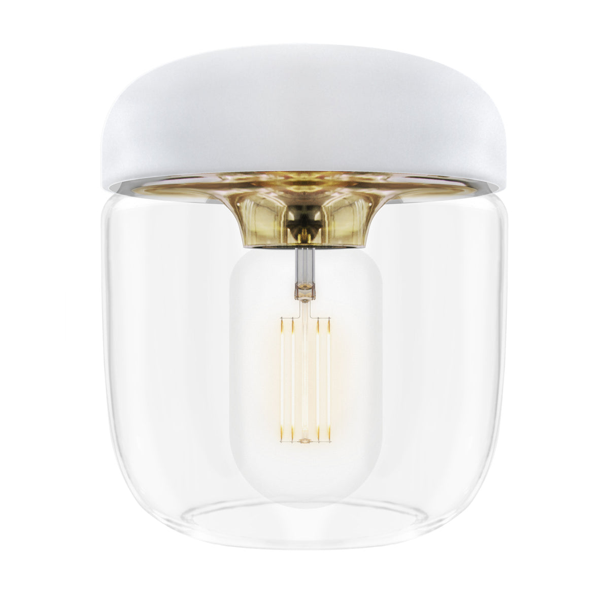 Acorn Lampenschirm in White/Polished Brass präsentiert im Onlineshop von KAQTU Design AG. Lampenschirm ist von Umage