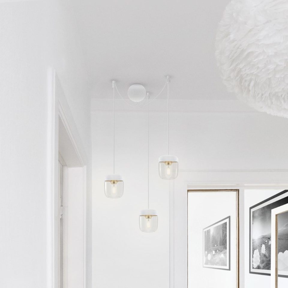 Acorn Lampenschirm in White/Polished Brass präsentiert im Onlineshop von KAQTU Design AG. Lampenschirm ist von Umage