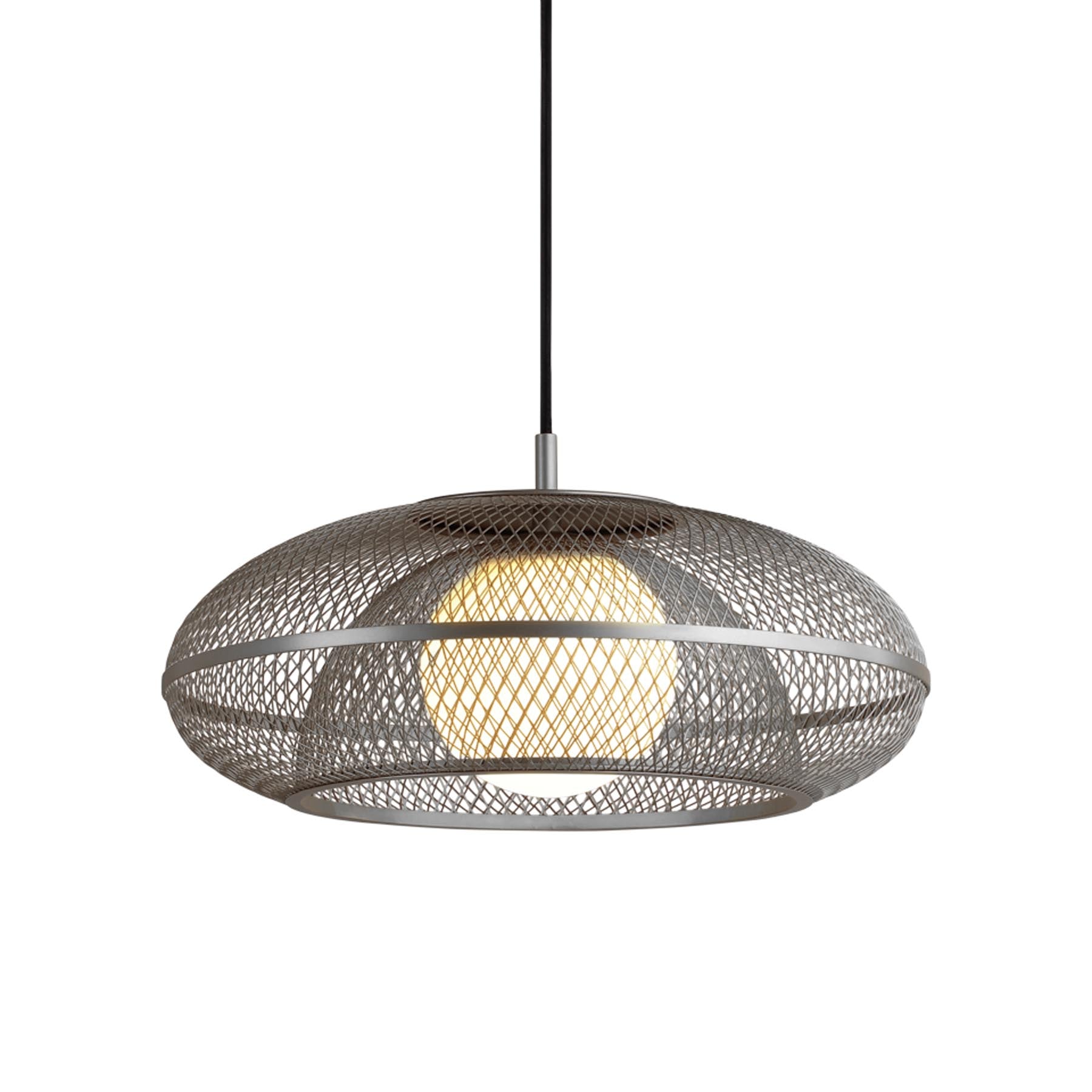 Moderner Lampenschirm Faraday von Umage in ansprechender Stahloptik, perfekt für kreative Lichtgestaltungen und zeitgemäße Wohnräume.
