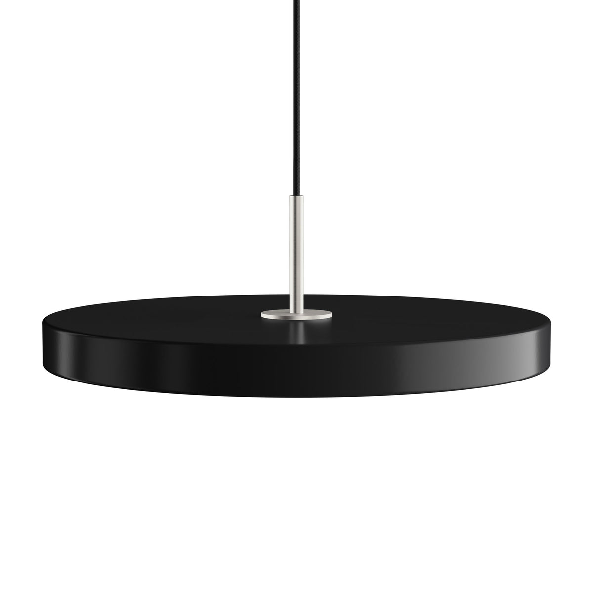 Weisse runde Pendelleuchte Asteria Medium von Umage aus Stahl, Aluminium und Acryl