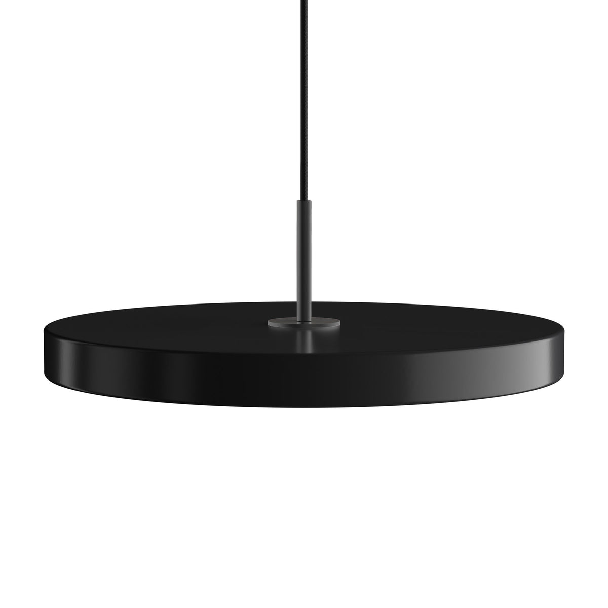 Weisse runde Pendelleuchte Asteria Medium von Umage aus Stahl, Aluminium und Acryl