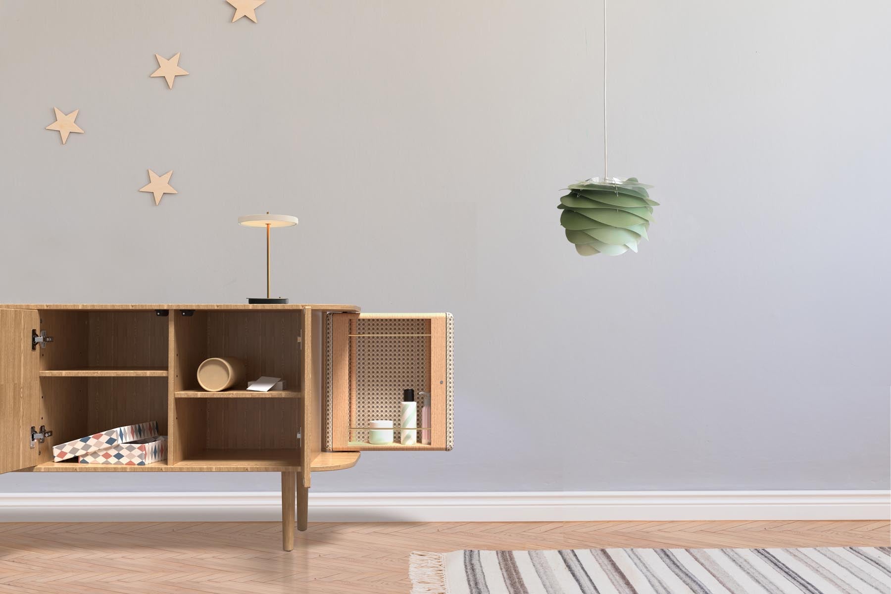 Carmina Lampenschirm in Amazonas präsentiert im Onlineshop von KAQTU Design AG. Lampenschirm ist von Umage